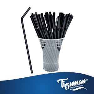 Flexible Straw Black (250'S)