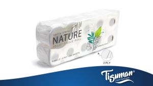 Toilet Roll/Nature/Gulung Tisu Tandas/2 Ply Tissue Paper/Virgin Pulp (10 Rolls x 300 Sheets)