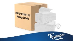 Pop Up Tissue/Tisu Pop Up/Tissue Paper/1 Ply/100mmx100mm (24 Packs x 1 Carton)