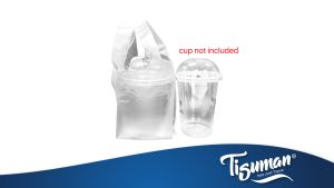 Cup Bag/Beg Cawan/T-Shirt Handle Bag/Milk Tea Beg/HM Singlet Hanging Bag/Drinking/Plastic Bag/Packing Product/1 Cup/7" x 11"